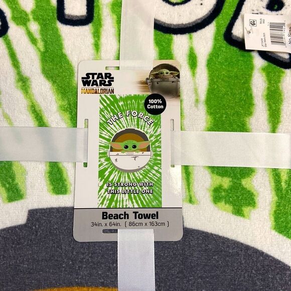 Star Wars: The Mandalorian Beach Towel 34” x 64” The Force. 2 Available - Picture 1 of 4